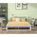 17 Stories Maxsen Platform Storage Bed Wood & Metal/Metal in Gray/White | 39 H x 62 W x 87 D in | Wayfair 5641A5D107CB430DBA8B47AB1FD7EB28