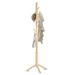 Mercer41 Sharmon Solid Wood Freestanding 8 - Hook Coat Rack Wood in Brown | 68.9 H x 18.5 W x 18.5 D in | Wayfair 07329DAB2A2C47F68A60D0D947256D3C