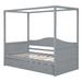 Red Barrel Studio® Canopy Bed Wood in Gray | 66.1 H x 41.3 W x 77.6 D in | Wayfair EC84DA082C414ED4A3E21A59C6CD1638