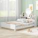 Latitude Run® Low Profile Storage Standard Bed Wood in White/Brown | 31.3 H x 58.1 W x 87 D in | Wayfair 544929E10EE244B89A9780257EAC4D84