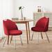 Wrought Studio™ Gonzella Dining Chairs Upholstered/Velvet/Metal in Red/Gray | 32.48 H x 21.26 W x 23.23 D in | Wayfair