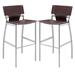 Brayden Studio® Chano Unfinished 26" Counter Stool Leather/Metal/Faux leather in Brown | 36 H x 17 W x 17 D in | Wayfair