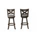 Rosalind Wheeler Brelynn Unfinished Swivel Stool Wood/Upholstered in Brown/Gray | 42.5 H x 17.5 W x 17.5 D in | Wayfair