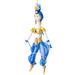 The Holiday Aisle® Jefto Belly Dancer Doll Hand-Made Hanging Figurine Ornament Fabric/Ceramic/Porcelain in Blue/White/Yellow | Wayfair
