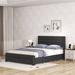 Latitude Run® Kaupo Queen Storage Platform Bed Wood & /Upholstered/Faux leather in Black | 41.3 H x 62.2 W x 85.6 D in | Wayfair