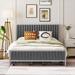 Latitude Run® Keltyn Storage Platform Bed Upholstered/Metal & Upholstered/Metal/Linen in Gray | 41.7 H x 55.7 W x 76.6 D in | Wayfair