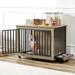 Tucker Murphy Pet™ Dog Crate Furniture w/ Pull-out Dog Bowls | 27.2 H x 25.2 W x 38.6 D in | Wayfair 8EDAD693CF624DF8802A8162B8998275