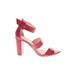 Chinese Laundry Heels: Red Print Shoes - Women's Size 7 - Open Toe