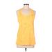 Under Armour Active Tank Top: Yellow Print Activewear - Women's Size Medium