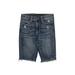 Kendall & Kylie Denim Shorts: Blue Solid Mid-Length Bottoms - Women's Size 25 - Dark Wash
