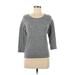 Ann Taylor LOFT Pullover Sweater: Gray Tops - Women's Size Medium