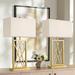 360 Lighting Claudia Gold Open Metal Base Table Lamps Set of 2