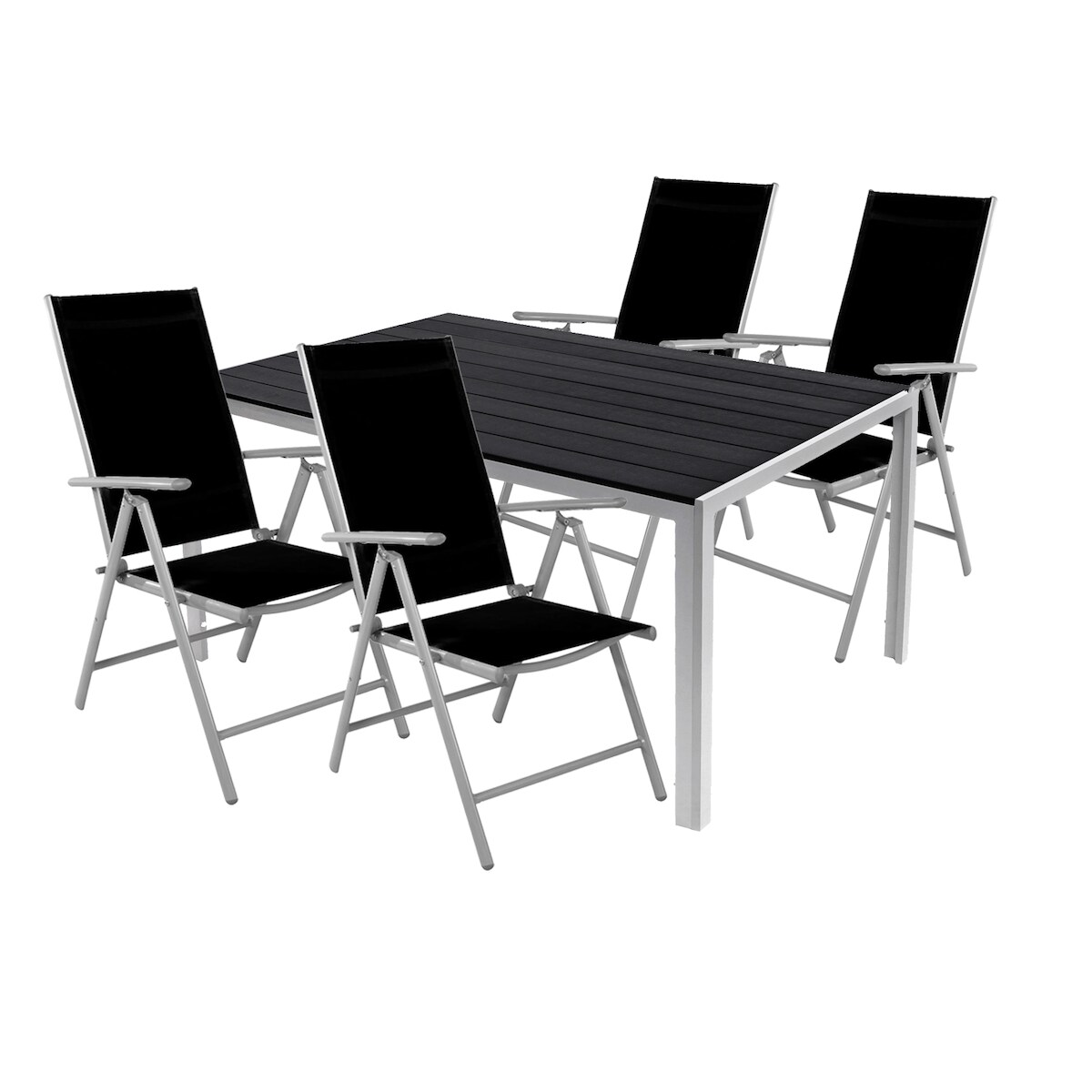 Mojawo 5tlg Gartenmöbel Set Gartengarnitur Outdoor Alu Non-Wood 180x90x74cm Image