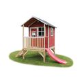 Cabane enfant sur pilotis rouge