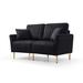 Round Arm Loveseat 2 Seat Sofa w/ Reversible Cushions Recliner