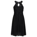 APART Abendkleid aus Chiffon, Mesh und Spitze, schwarz, 40