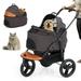 Pet Stroller 3 in 1 Multifunction Dog Cat Jogger Stroller 3 Wheels One-Click Folding Lightweight Travel Stroller with Removable Liner Storage Basket for Small Medium Dogs Cats Travel Camping