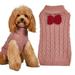 CSCHome Dog Puppy Sweater Cat Outfit Soft Warm Turtleneck Sweater Knitwear with Bow Tie for Daily Christmas Home Dress