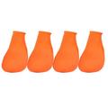 FRCOLOR 4pcs Waterproof Rain Shoes Non-slip Shoe Cover Outdoor Footwear Durable Shoe Cover for Pet Cat Dog (Orange Size M)