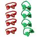 TOYMYTOY 8Pcs Pet Bow Tie Christmas Themed Collar Adjustable Bowknot Shape Ties Pet Costume Accessories for Dog Cat