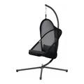 Furniture of America Sway UV-Resistant Foldable Patio Swing Chair with Stand Black