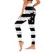 xinqinghao yoga pants women independence day for women s american 4th of july leggings pants for yoga pilates gym tights compression yoga running fitness yoga pants with pockets black s