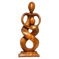 WBTAYB 12 Wooden Handmade Abstract Sculpture Statue Handcrafted - Entwined Spirits - Gift Art Decorative Home Decor Figurine Accent Decoration Artwork Handcarved Entwined Spirits