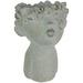 Pucker Up Junior Kissing Face Weathered Finish Concrete Head Mini Planter 7 Inches Tall Outdoor DÃ©cor