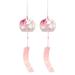 2Pcs Garden Hanging Wind Chime Japanese Glass Wind Chime Cherry Blossom Wind Chime