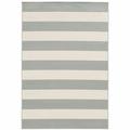 HomeRoots 8 x 11 ft. Gray Geometric Stain Resistant Indoor & Outdoor Rectangle Area Rug - Gray and Ivory - 8 x 11 ft.