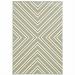 HomeRoots 2 x 4 ft. Gray Geometric Stain Resistant Indoor & Outdoor Rectangle Area Rug - Gray and Ivory - 2 x 4 ft.
