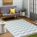 Mark&Day Outdoor Area Rugs 5x7 Spring Global Indoor/Outdoor Sky Blue Ivory Area Rug (5 3 x 7 )