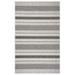 HomeRoots 5 x 8 ft. Gray & Black Monochrome Striped Indoor & Outdoor Area Rug - Gray Black - 5 x 8