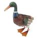 Garden Statues Real Life Mallard Duck Garden Ornament Duck Statue Iron Waterproof Painted Animal Decoration With Solar Led Light For Garden Lawn Courtyard