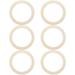 NUOLUX 6pcs Wood Circle Wreath Frames Wire Wreath Rings Floral Wreath Frames for Christmas