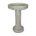 24 H Outdoor Garden Bird Bath Classical Pillar Shape Garden Statues Decoration Yard and porch with Marble Finish