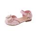 Baby Shoes Little Child Girls Shoes Flat Shoes Girls Dance Shoes Princess Shoes Little Girls Glass Shoes Bow Shoes Sneakers For Girls Red 4 Years-4.5 Years