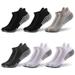 6 Pairs Men Socks Cushioned Ankle Durable Cotton Socks Thick Low Cut for Sport Running Basketball Football (L(39-42cm) Mixcolor)