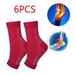 6PCS Anti-fatigue Sports Ankle Brace Breathable Compression Socks Protective Gear(Rose Red S/M)