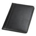 1PC Samsill Contrast Stitch Leather Padfolio 8 1/2 x 11 Leather Black