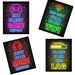 CNKOO 4Pcs Neon Game Art Wall Decor Canvas Prints Funny Quotes Gaming Room Decorations Pictures Posters for Boys Bedroom Video Game Room Playroom Gamer Decor Framed Ready to Hang(12x16inch)