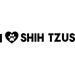 I Heart Shih Tzus Love Dog Paw Print Wall Decals for Walls Peel and Stick wall art murals Black Small 8 Inch