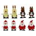 HEMOTON 8pcs Christmas Wind-up Toys Cartoon Clockwork Playthings Xmas Stocking Stuffers