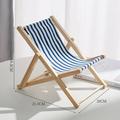 FRCOLOR Artificial Beach Chair Model Landscape Wooden Beach Chair Mediterranean Style Decor