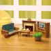 solacol Miniature Dollhouse Furniture and Accessories Dollhouse Furniture Kitchen Play Set Bookstore Playground Miniature Refrigerator Set Pretend Play Scene Accessories Toys