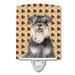 Fall Leaves Schnauzer Ceramic Night Light