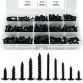 280pcs M3 M4 Screws Self Tapping Screws with Washers Pan Head Phillips Self Drilling Wood Screw Assortment Kit 8/10/12/16/20/25mm Zinc Plated Carbon Steel Screws Countersunk Machine Screw Fasteners