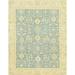 Ahgly Company Indoor Rectangle Abstract Sage Green Oriental Area Rugs 8 x 12
