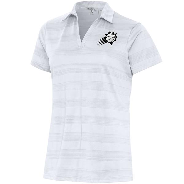 womens-antigua-white-phoenix-suns-brushed-metallic-compass-polo/