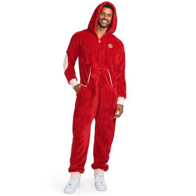 Men's Red Sherpa Jumpsuit